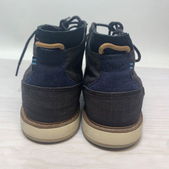 TOMS Navi Chukka Mens Sz 10 Gray Boot Crosshatch Denim Work To Weekend Shoes main image 5